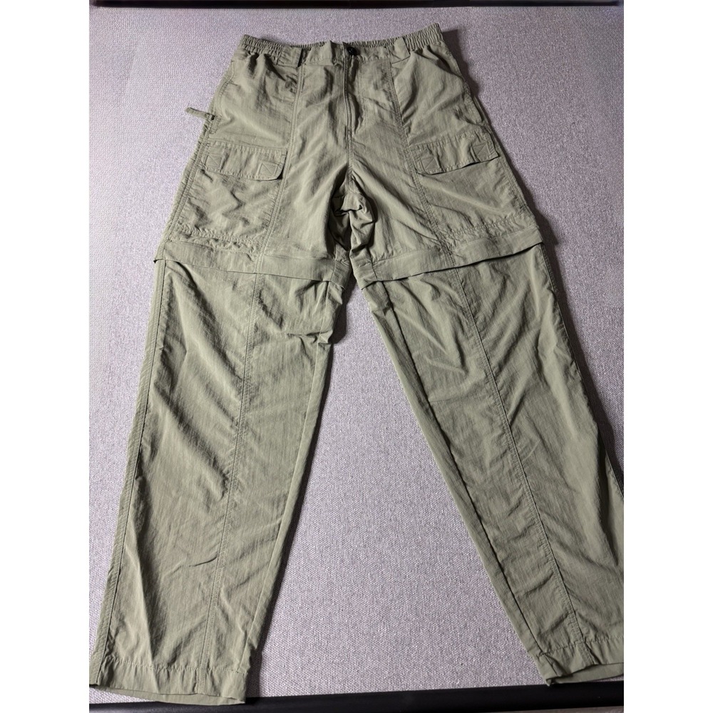 World Wide Sportsman Convertible Pants Mens Sz 32 Green Fishing Hiking Light Wt.